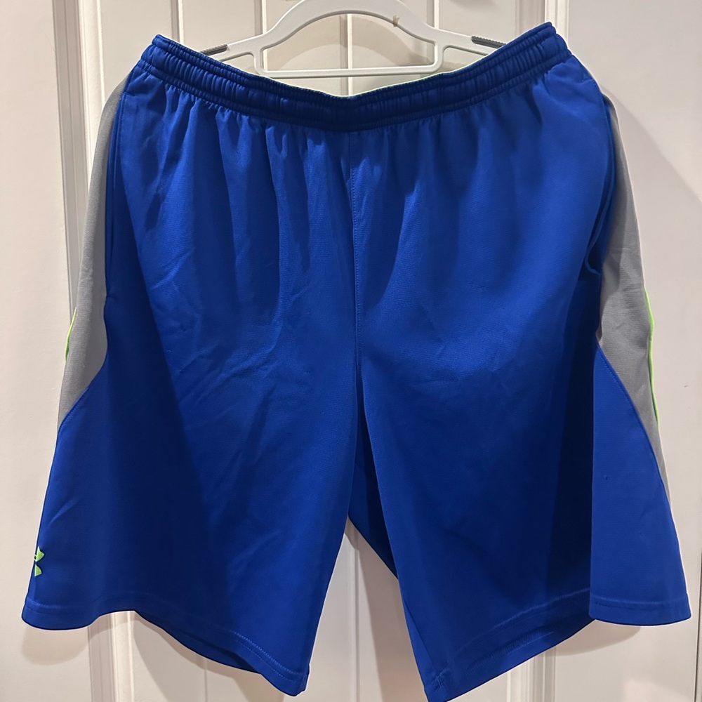 Under Armour Blue and Gray Athletic Shorts
